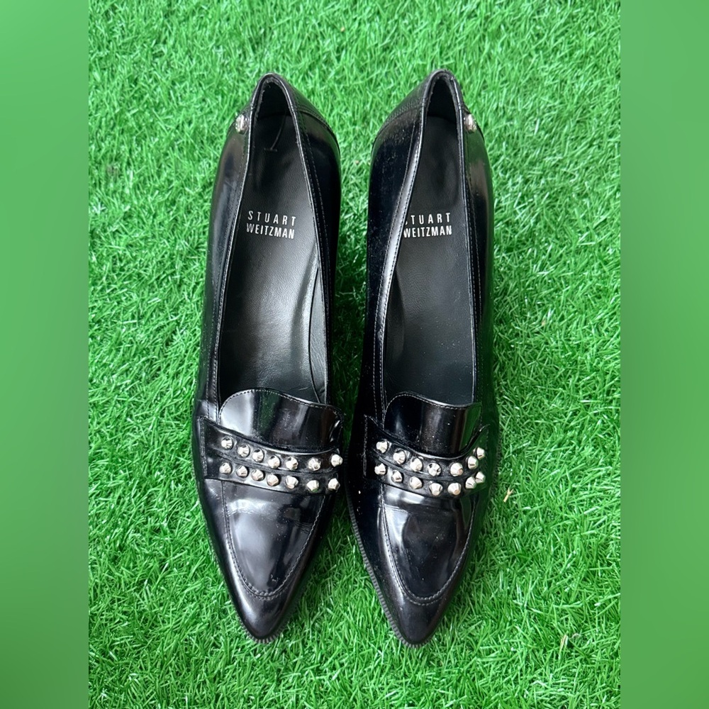 Stuart Weitzman‎ Black Studded Women's Shoes Size 8.5